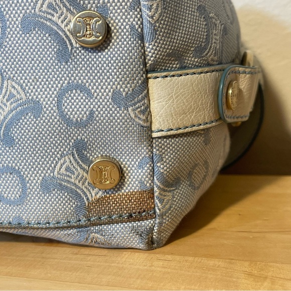 Celine Macadam Pattern Shoulder Bag  Vintage Blue CY 00/44 - Picture 16 of 16